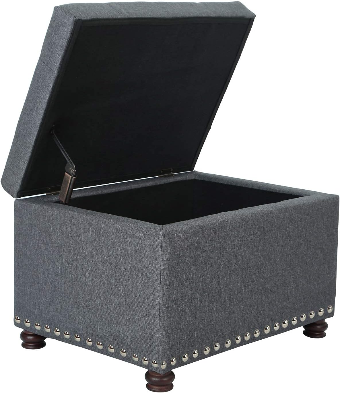 Joveco Storage Ottoman Bench Rectangular Fabric Organization Foot Rest, 24 Inch Modern Tufted