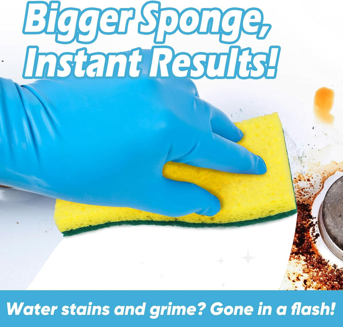 AIDEA XL Scrub Sponges 24Count, Sponges for Dishes, Extra Large Sponge for Cleaning Kitchen and