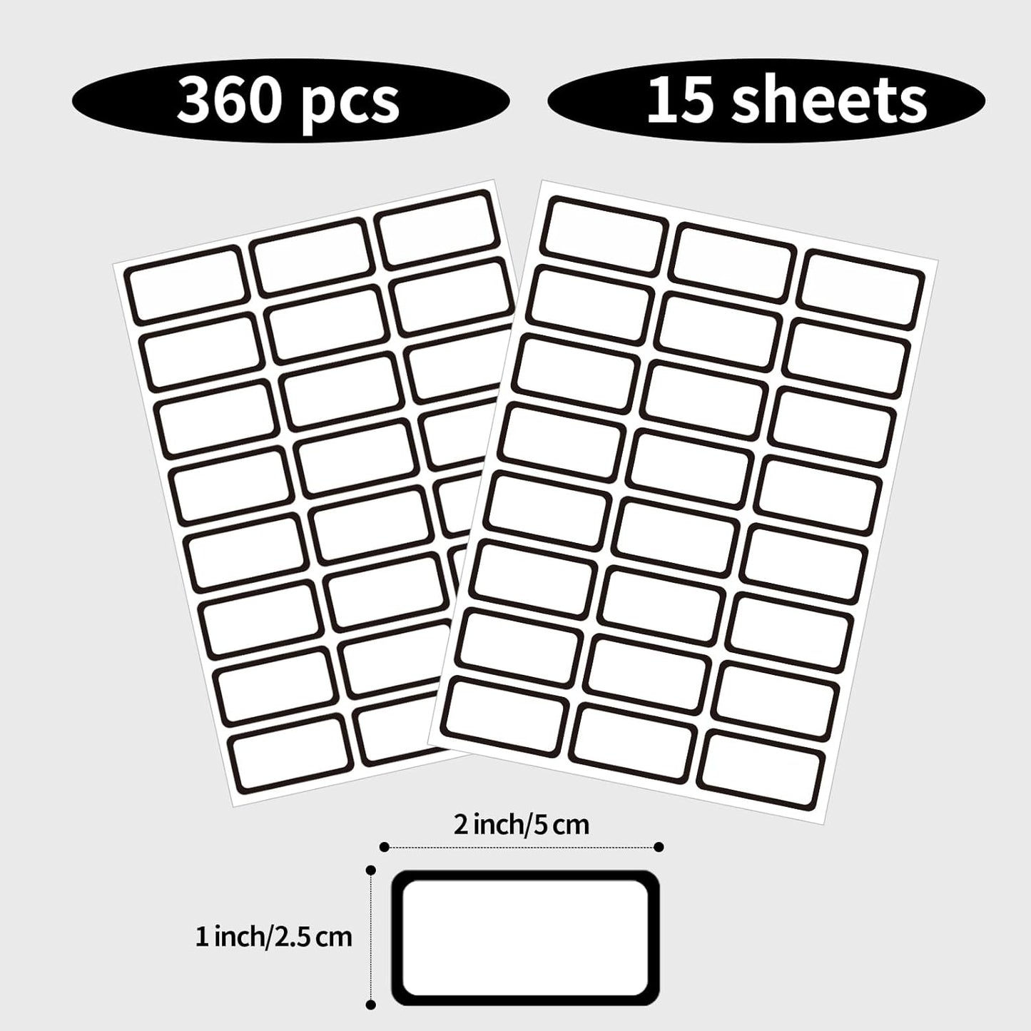 STARLIBOO Removable Labels, Blank Freezer Labels for Food Containers, 1x2 Inch Freezer Stickers