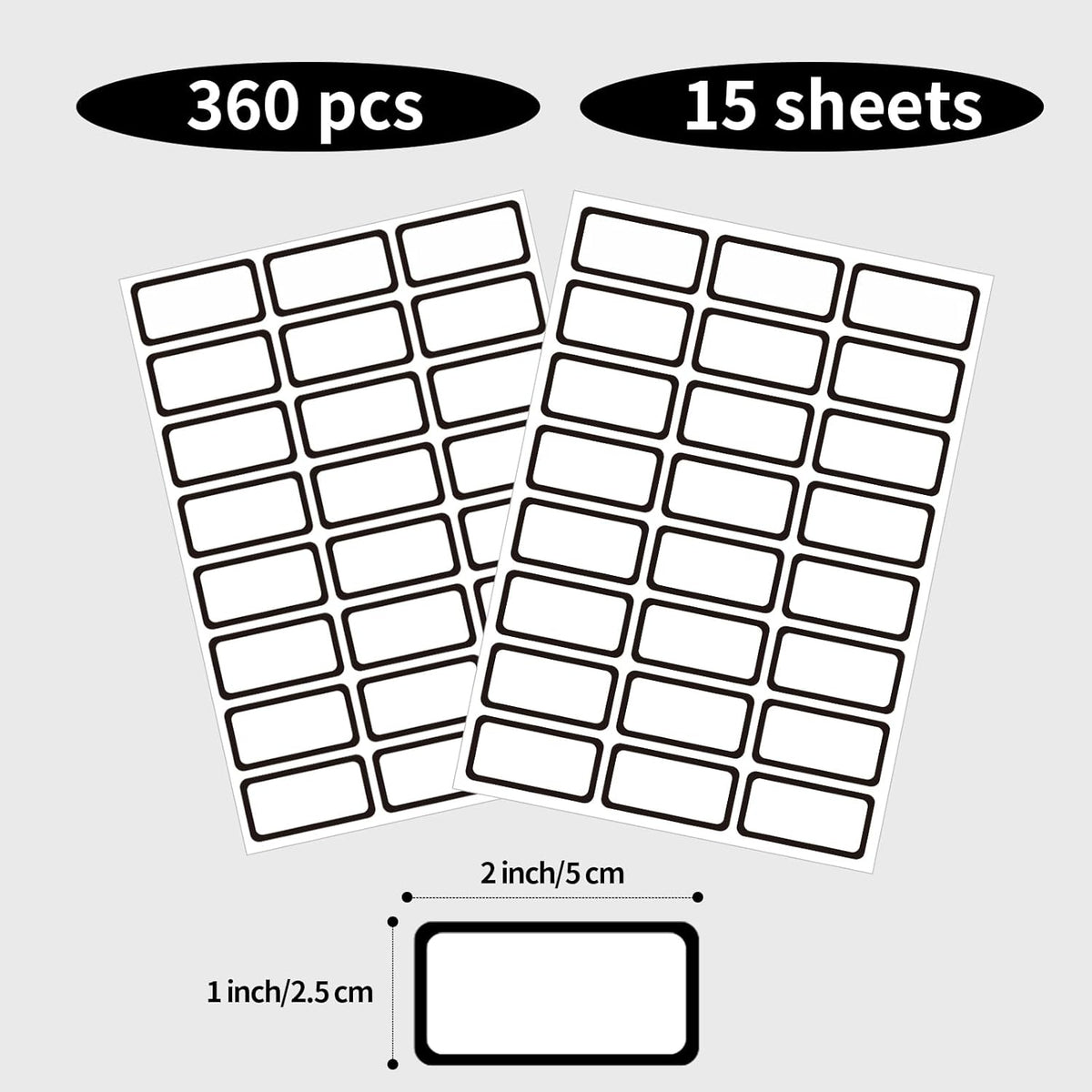 STARLIBOO Removable Labels, Blank Freezer Labels for Food Containers, 1x2 Inch Freezer Stickers