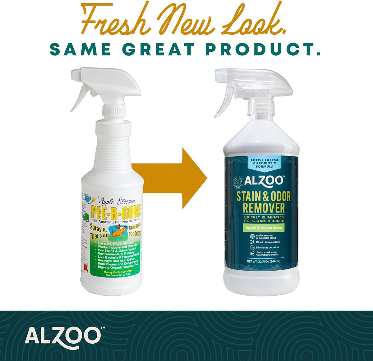 ALZOO Stain & Odor Remover, Quickly Lifts & Dissolves Pet Stains & Helps Eliminate Odors, 100%
