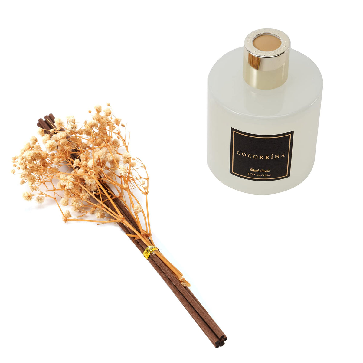 Cocorrína Reed Diffuser Sets, 6.7 fl oz. Black Forest Diffuser with Sticks Home Fragrance Reed