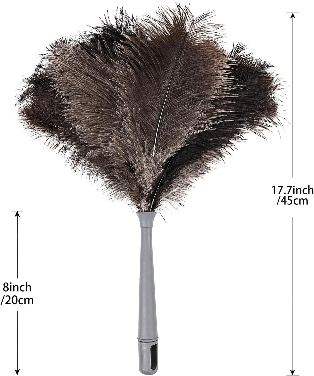 Feather Duster-Genuine Ostrich Feathers,Anti-Static,Reusable Eco-Friendly Handheld Cleaning for