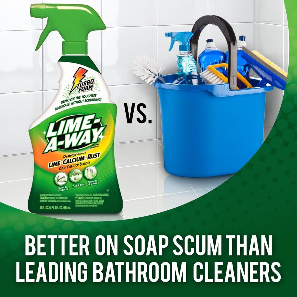 Lime-A-Way - 0-51700-87103-2 Bathroom Cleaner, Removes Lime Calcium Rust, 22 Fl Oz (Pack of 6)