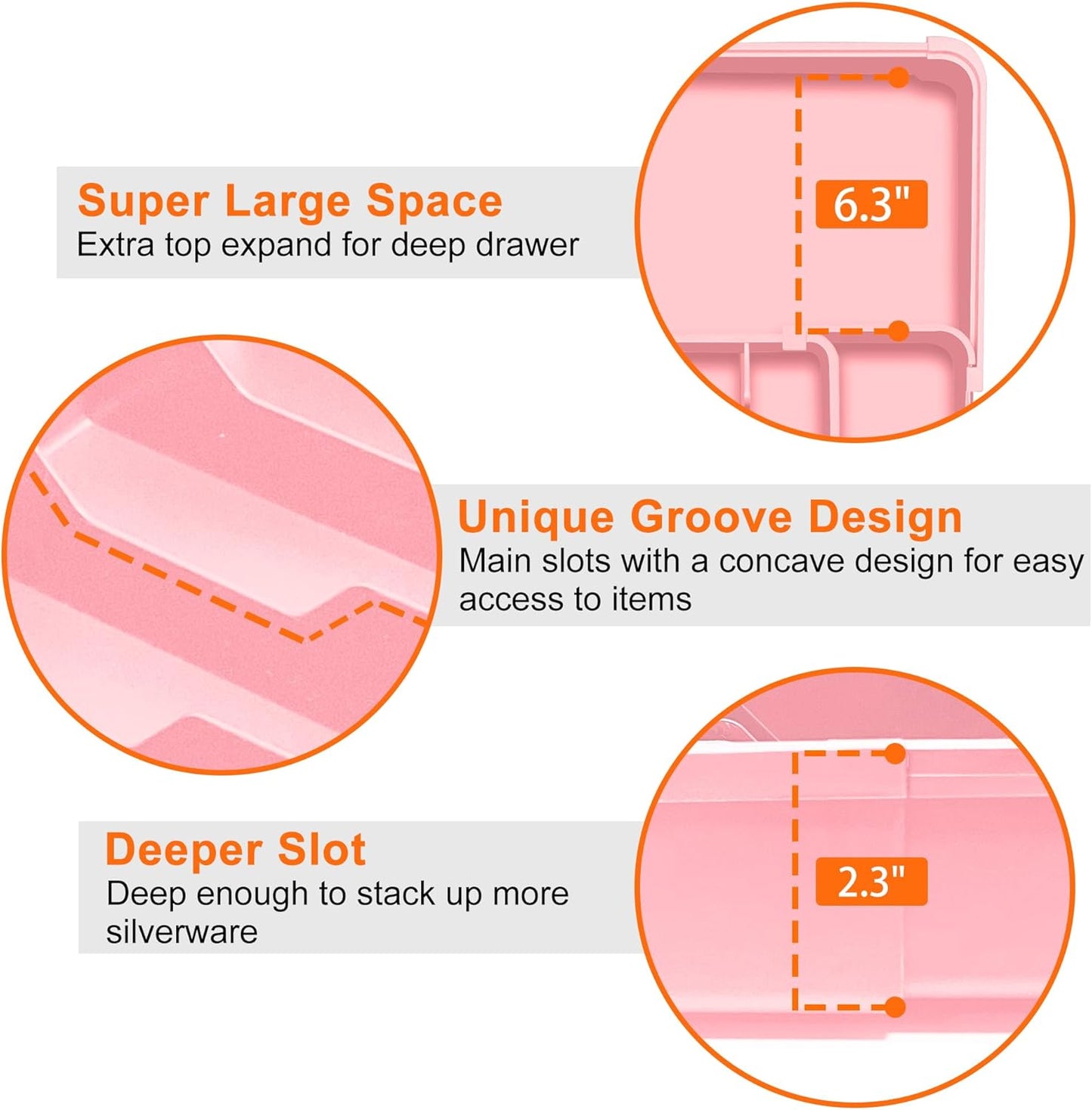 Silverware Organizer Expandable Silverware Drawer Organizer Adjustable Drawer Organizer, Flatware