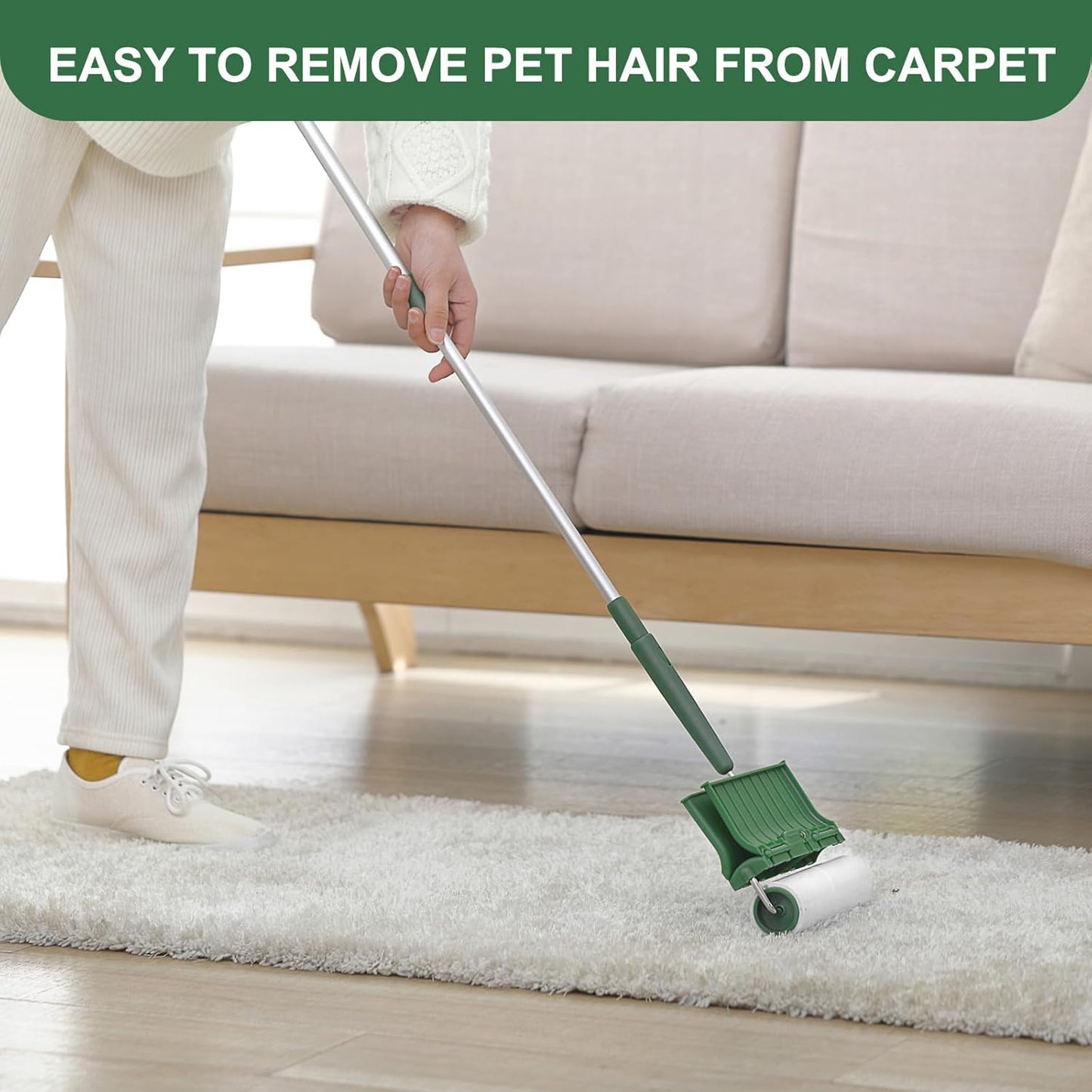 Fedicelly Large Lint Rollers Pet Hair Extra Sticky Floor, Cat Dog Hair Remover Laundry Clothes