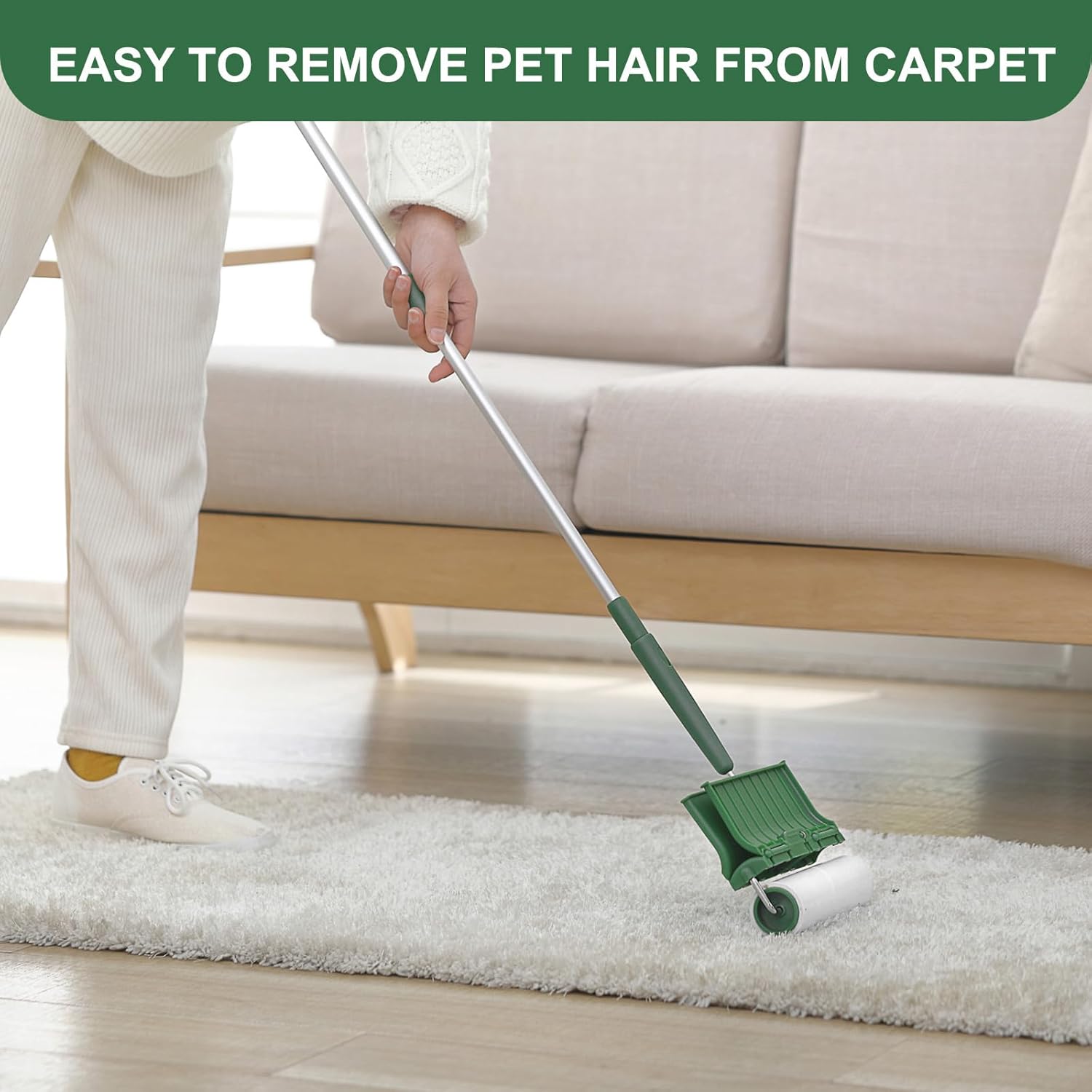 Fedicelly Large Lint Rollers Pet Hair Extra Sticky Floor, Cat Dog Hair Remover Laundry Clothes