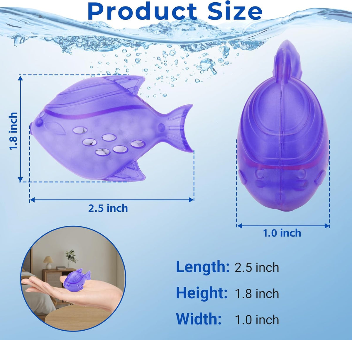 Funmit 6 Pack Universal Humidifier Cleaner Fish Compatible with Almost All Humidifiers and Fish