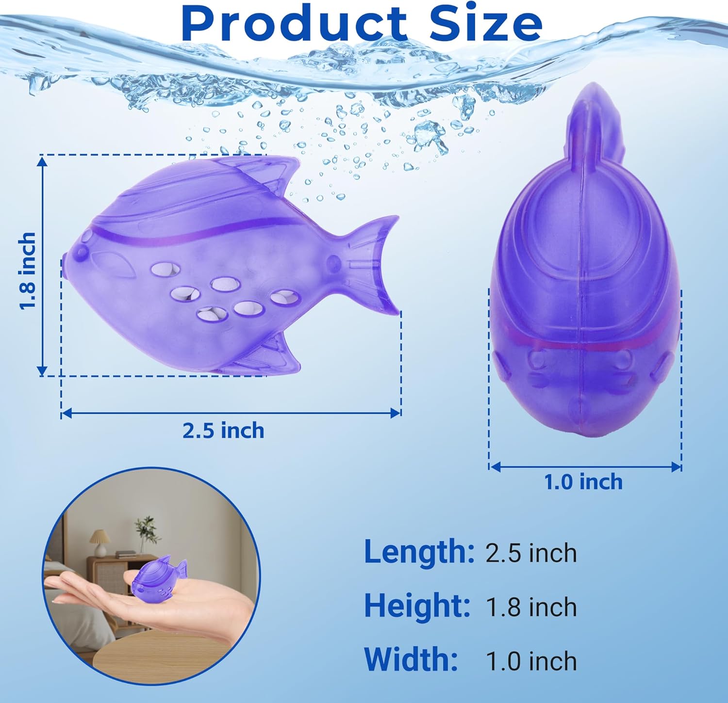 Funmit 12 Pack Universal Humidifier Cleaner Fish Compatible with Almost All Humidifiers and Fish