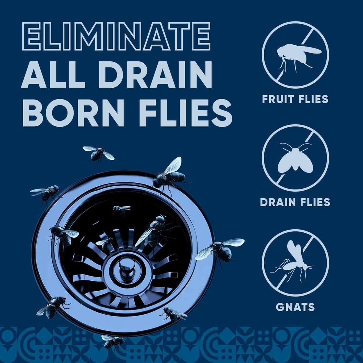 Fruit Fly Drain Treatment | Drain Fly Eliminator | All-Natural, Eliminates Gnats, Sewer Flies and
