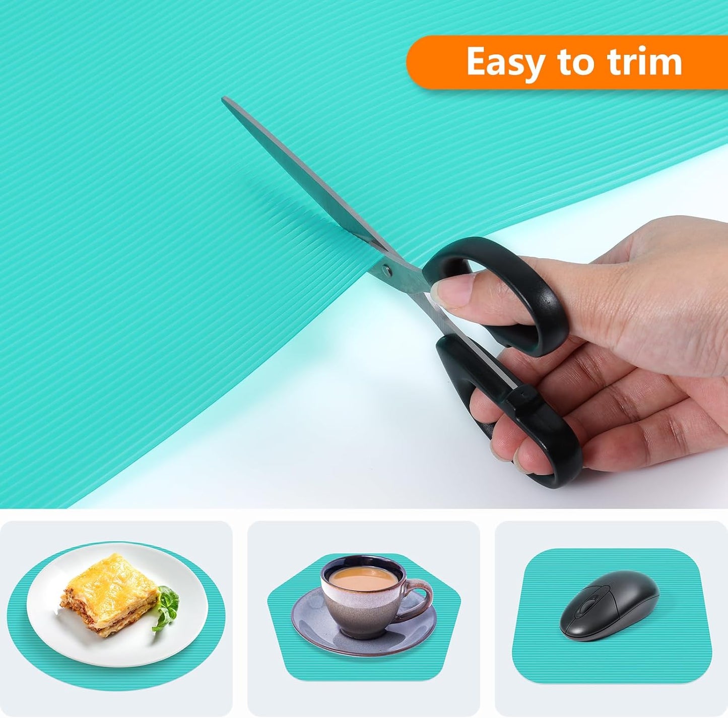 Shelf Liners for Kitchen Cabinets Drawer Liner Non Adhesive Cupboard Mat EVA Material Waterproof