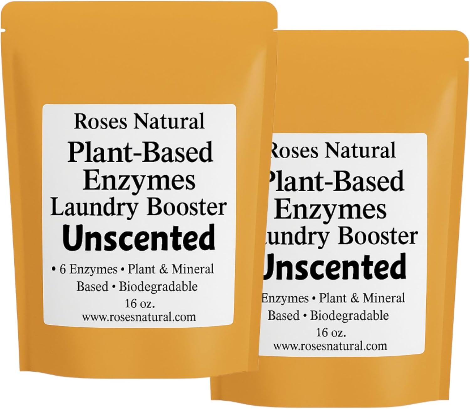 Natural Enzyme Laundry Booster – Unscented | 6 Enzymes | Fragrance-Free | Biodegradable | HE Safe