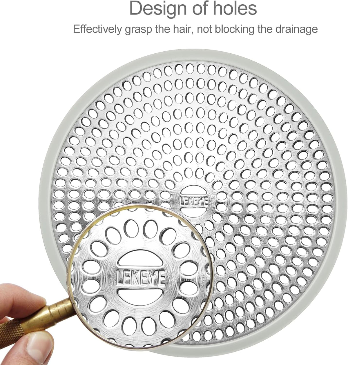 LEKEYE Shower Drain Hair Catcher | Strainer | Shower Stall Drain Cover | Bathroom Drain Protector