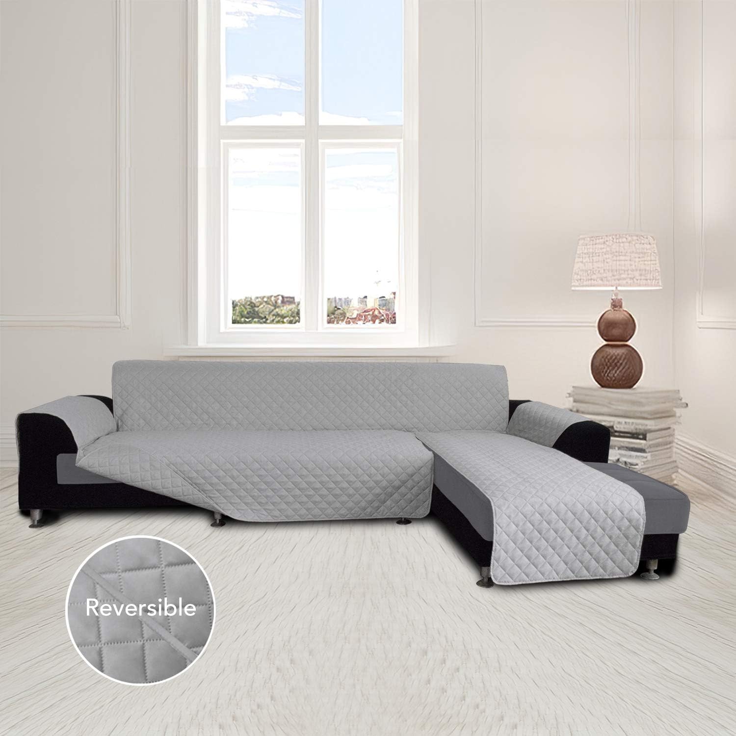 Easy-Going Sofa Slipcover L Shape Sofa Cover Sectional Couch Cover Furniture Protector Mat for Pets