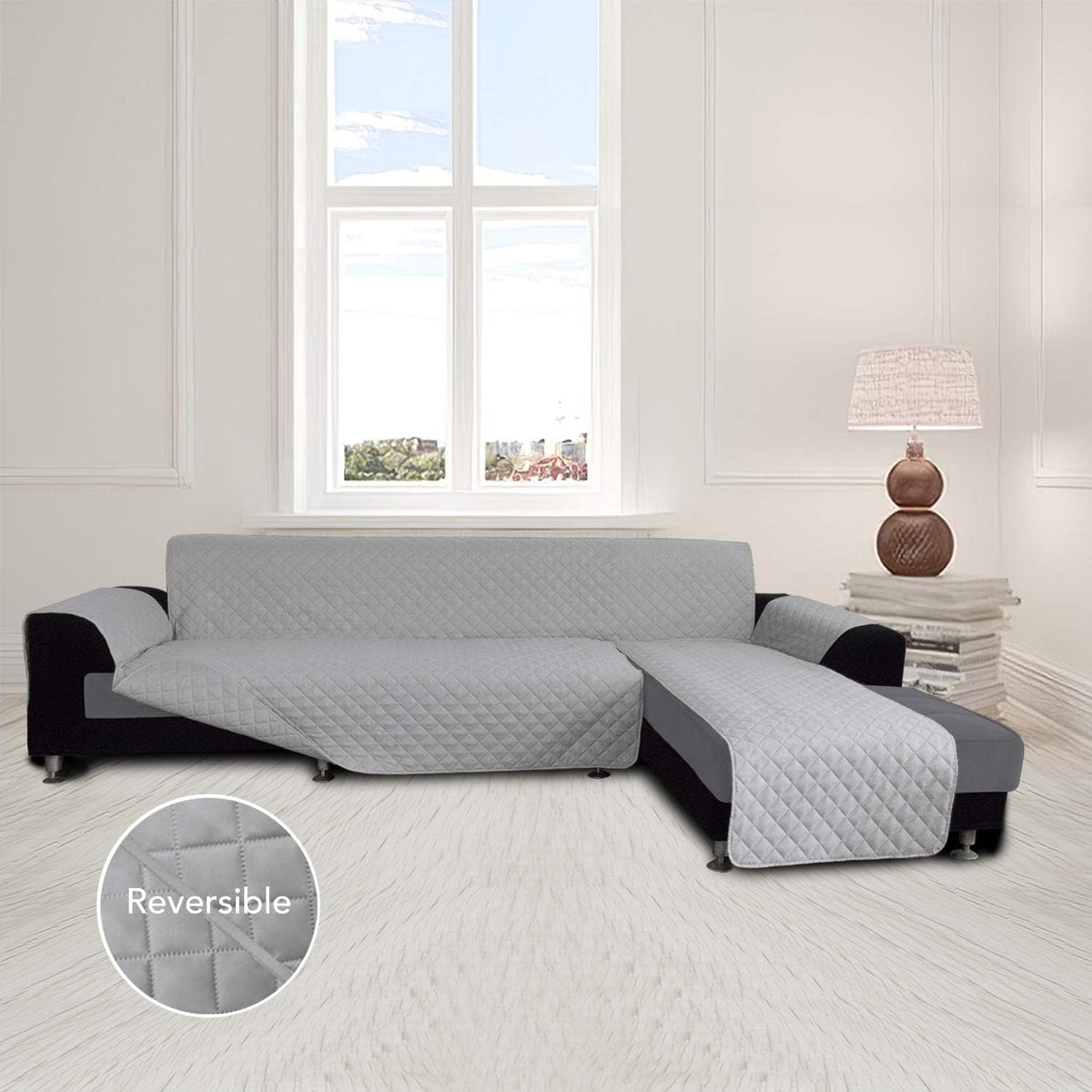 Easy-Going Sofa Slipcover L Shape Sofa Cover Sectional Couch Cover Furniture Protector Mat for Pets