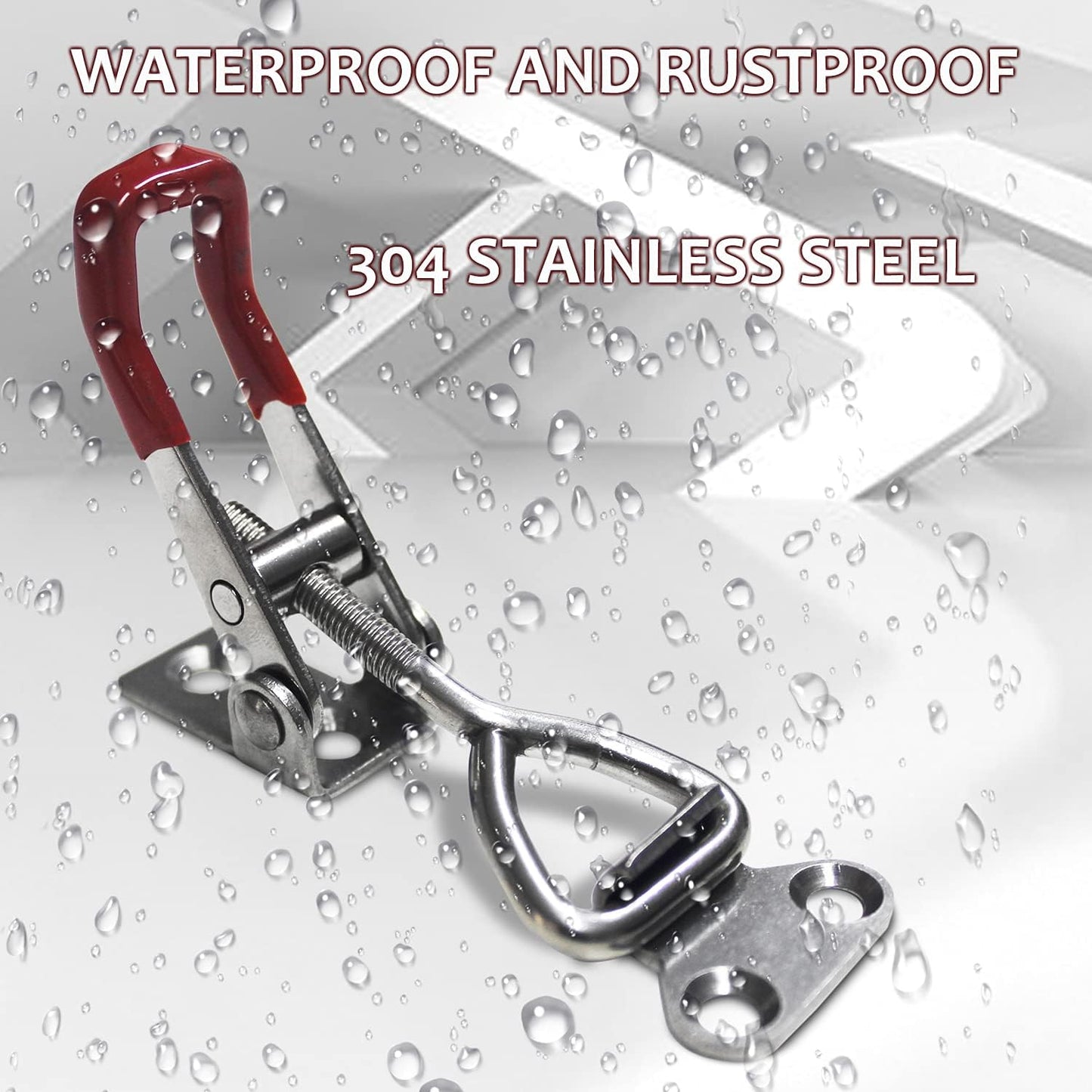 CUKAYO 4pcs Toggle Latch Clamp, 304 Stainless Steel Pull Hasp Latches, Quick Release Hand Tool