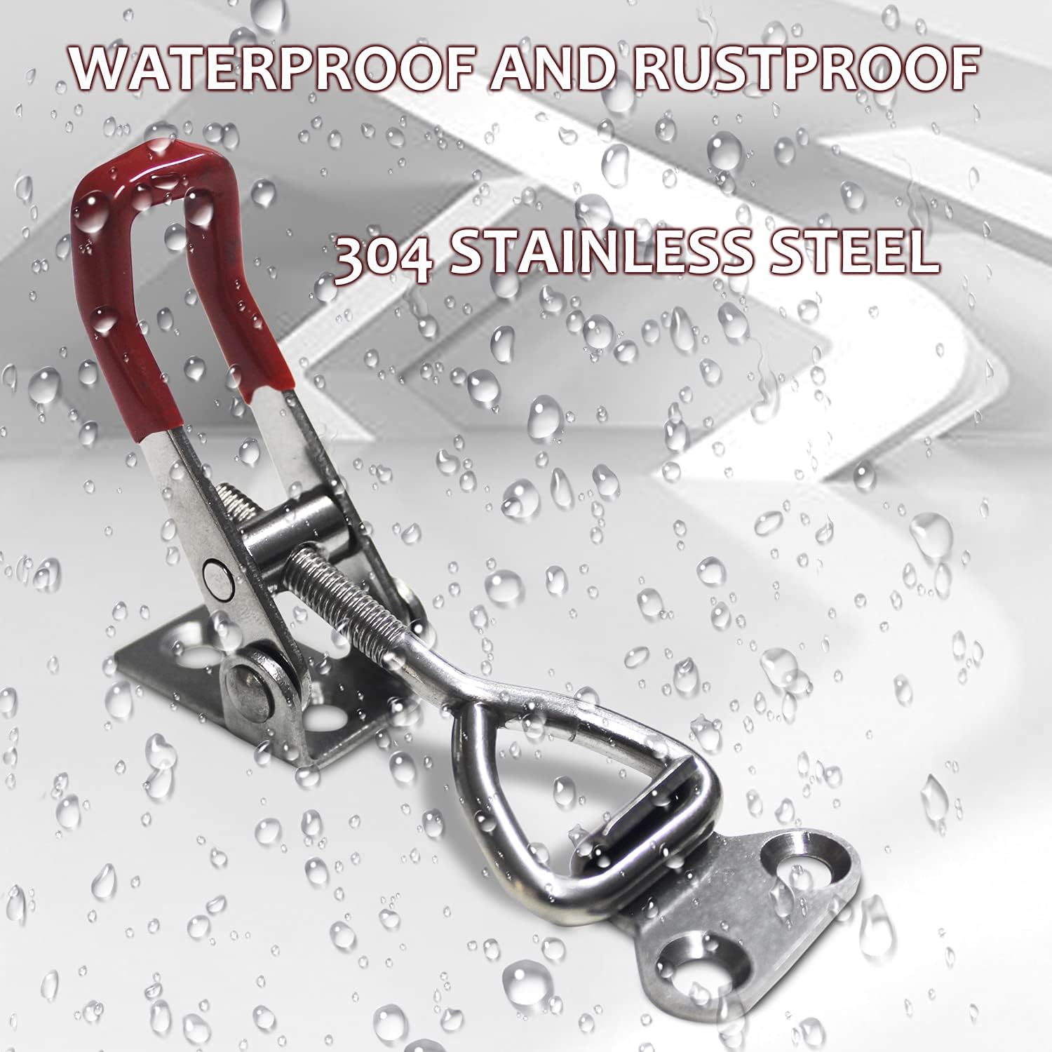 CUKAYO 4pcs Toggle Latch Clamp, 304 Stainless Steel Pull Hasp Latches, Quick Release Hand Tool