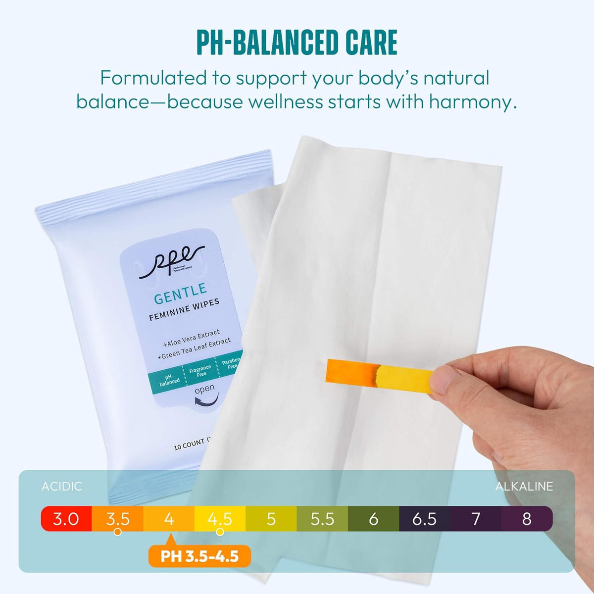 Large Feminine Wipes for Women, pH Balanced Soft Gentle Soothing Unscented Flushable Personal