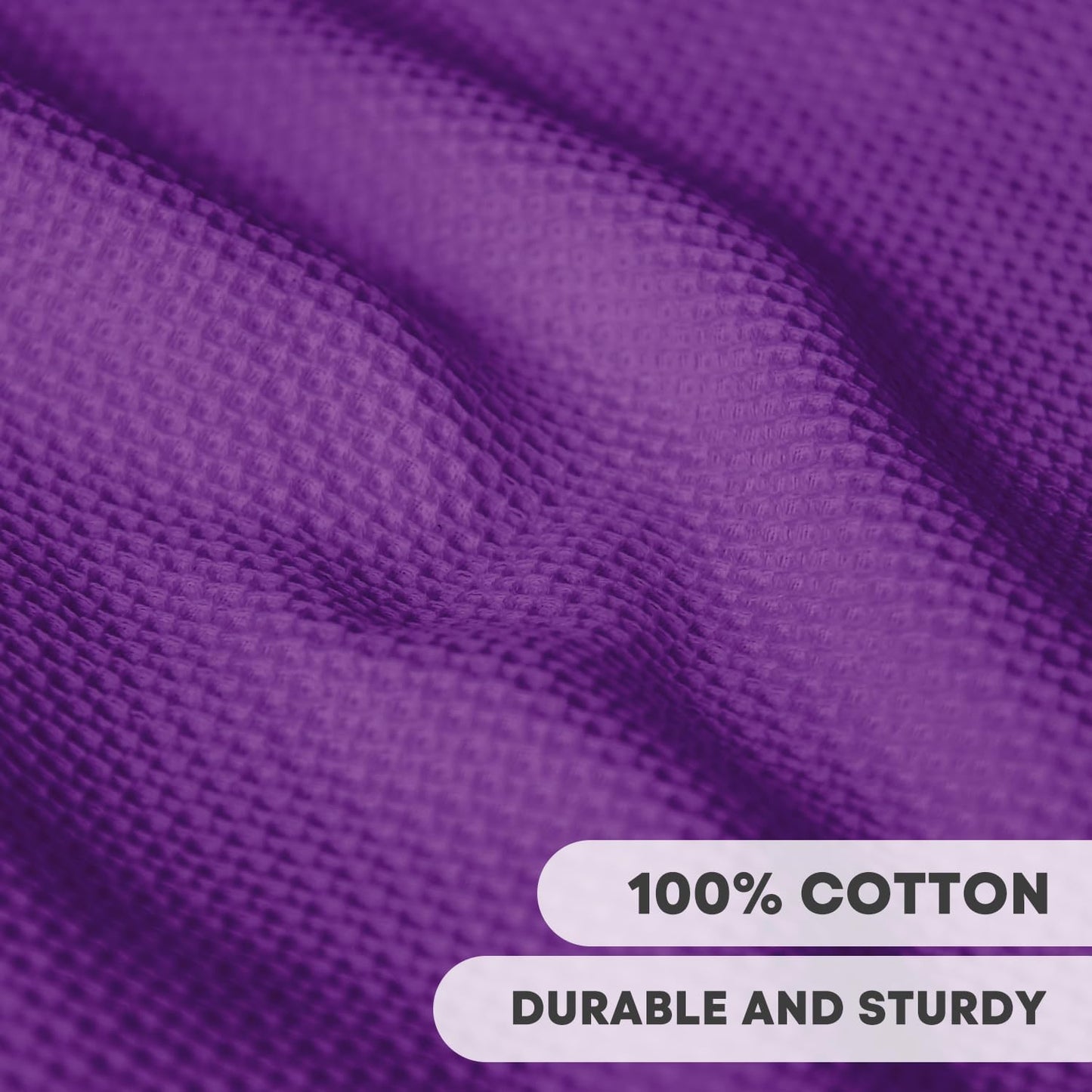 Artoid Mode 100% Cotton Purple Waffle Weave Kitchen Dish Cloths, 12x12 Inch Ultra Soft Absorbent