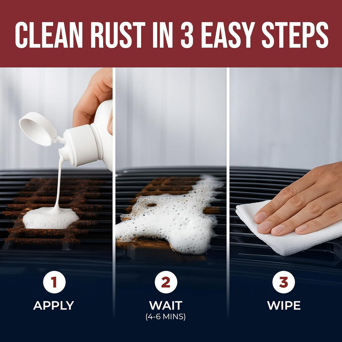 Stainless Steel Rust Stain Remover & Cleaner, NSF Approved Safe for Food Areas. Non-Toxic Stainless
