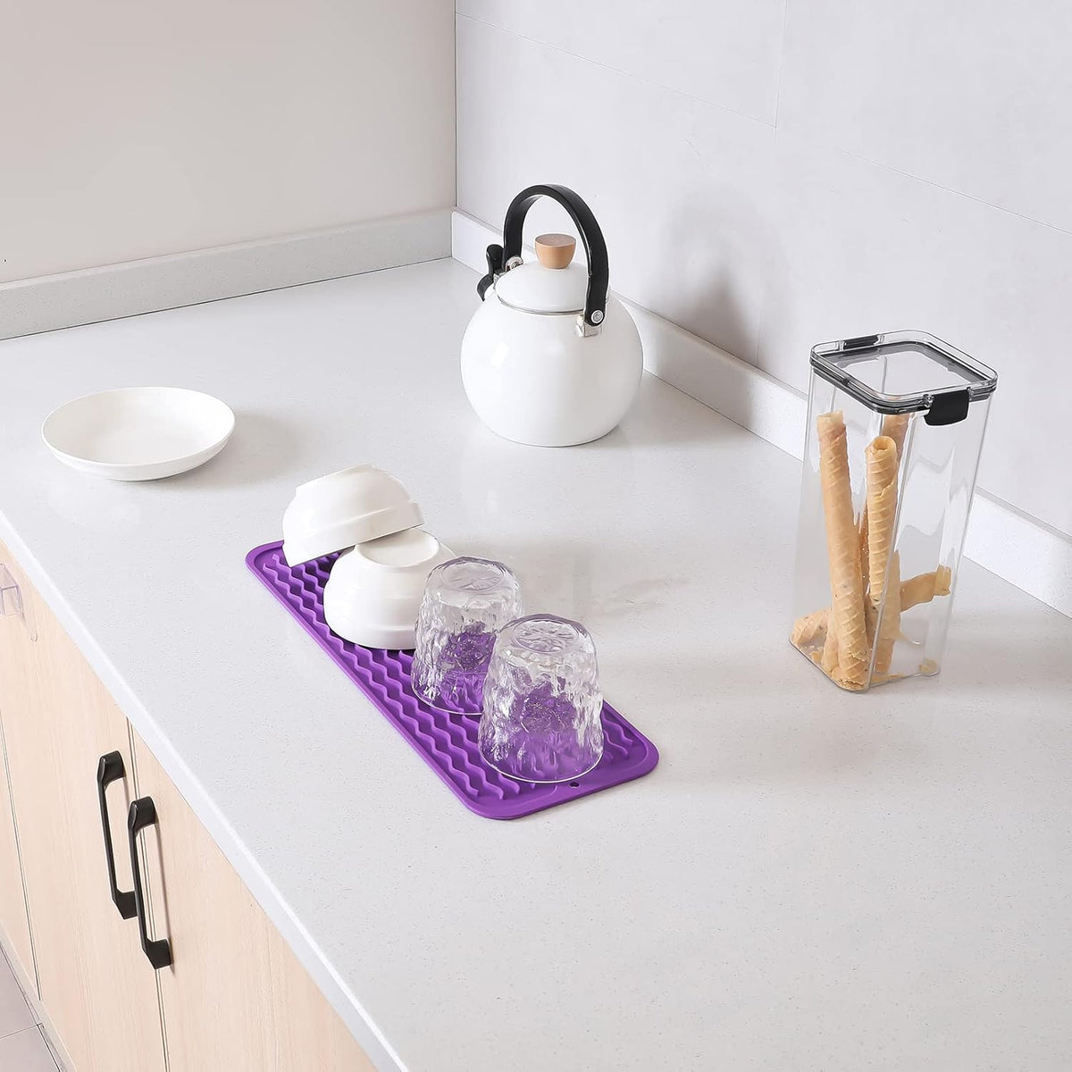 Silicone Dish Drying Mat for Multiple Usage,Easy clean,Eco-friendly,Heat-resistant Silicone Mat for