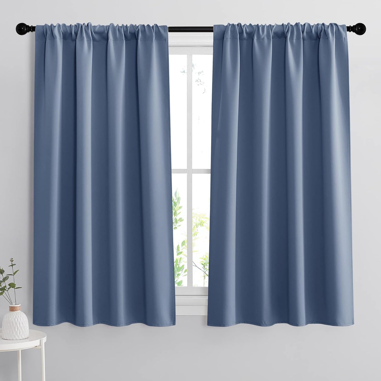RYB HOME Blackout Closet Curtains - Thermal Insulated Noise Reducing Energy Efficiency Small Window