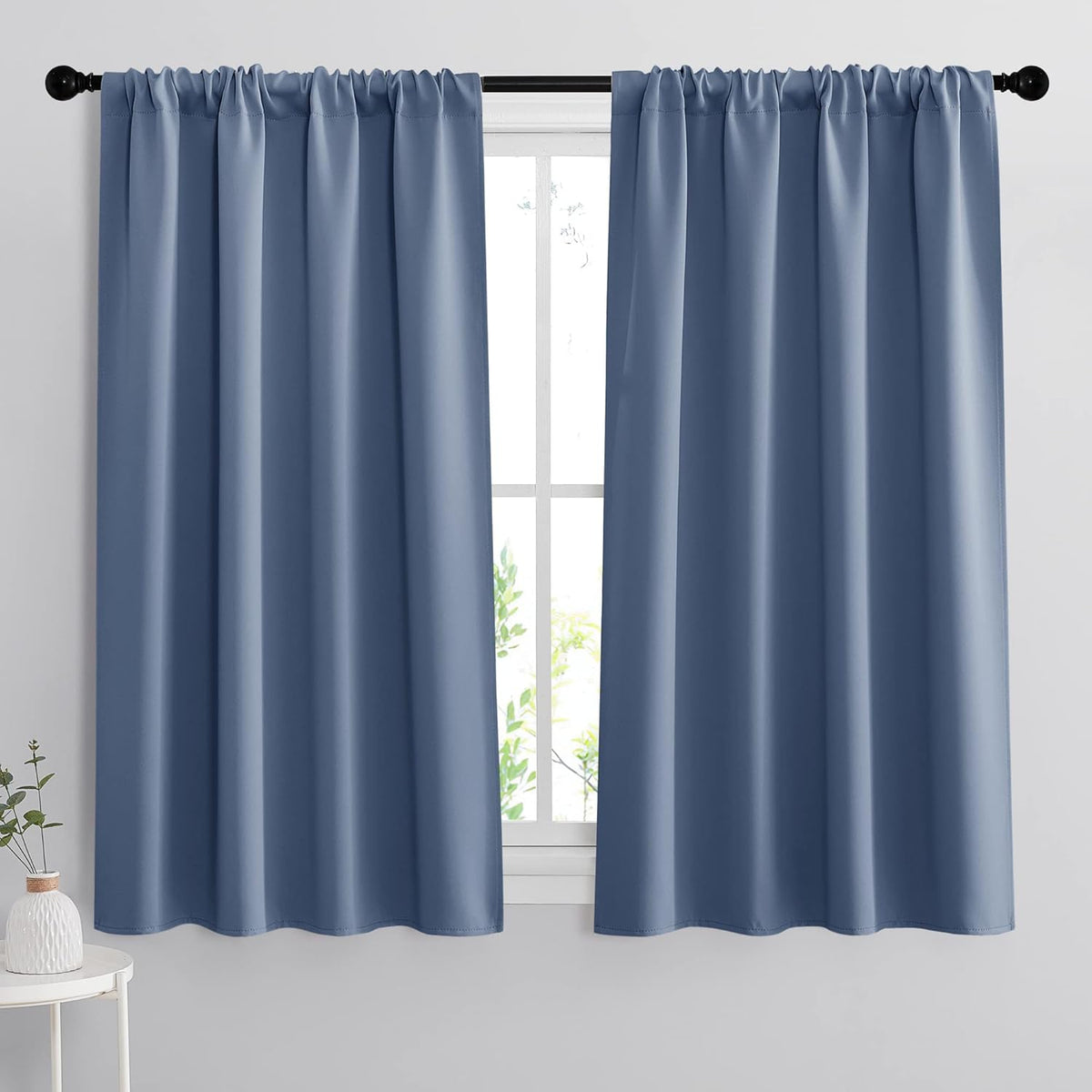 RYB HOME Blackout Closet Curtains - Thermal Insulated Noise Reducing Energy Efficiency Small Window