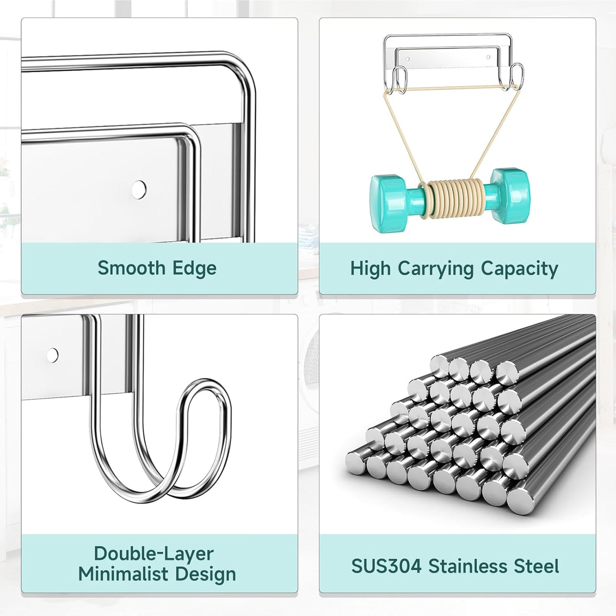 Ironing Board Hanger Wall Mount, Ironing Board Holder for T or Y Leg, Stainless Steel Iron Board