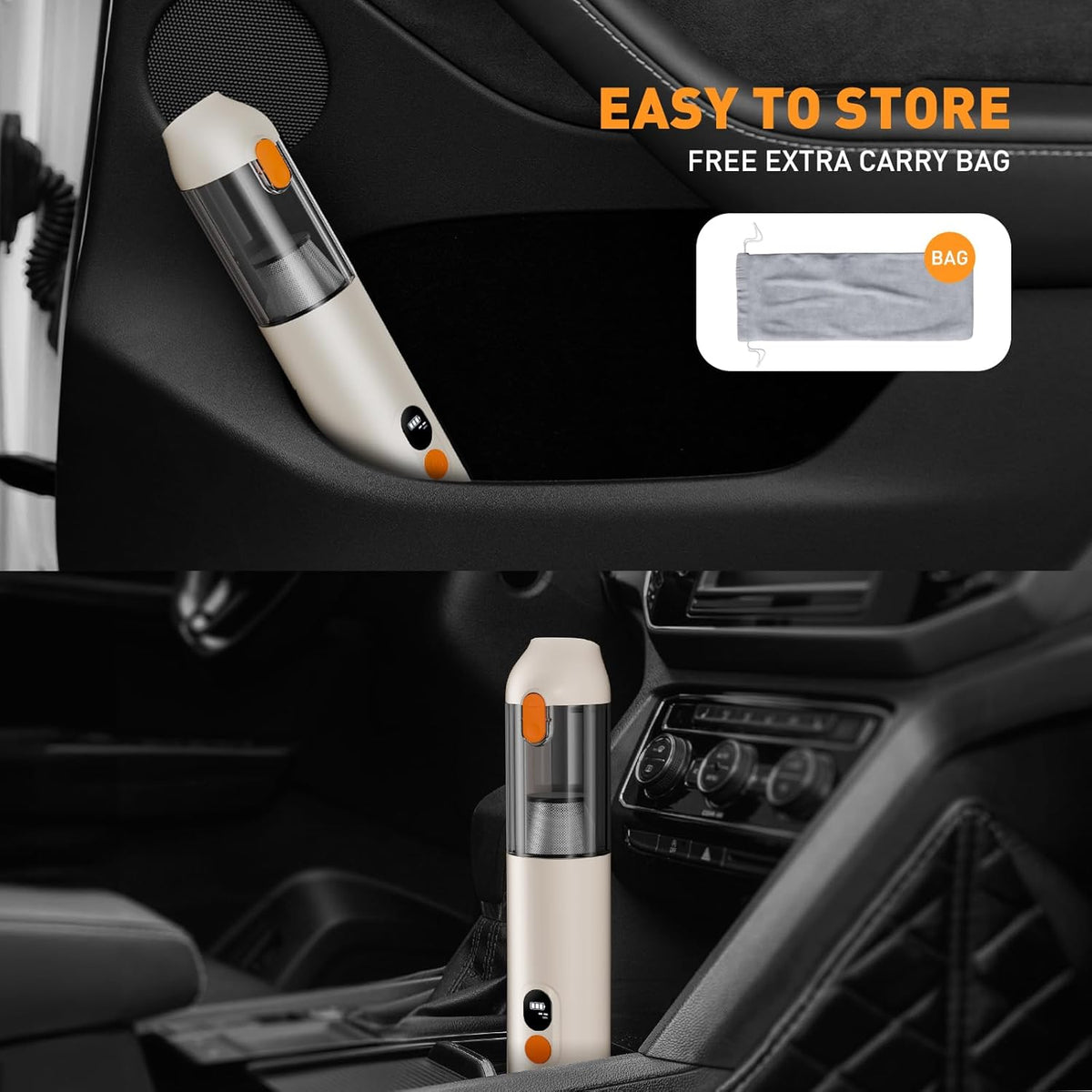 OXILAM 4 in 1 Car Vacuum - Handheld Vacuum 14000PA High Power, Portable Cordless Small Vacuum, Blow