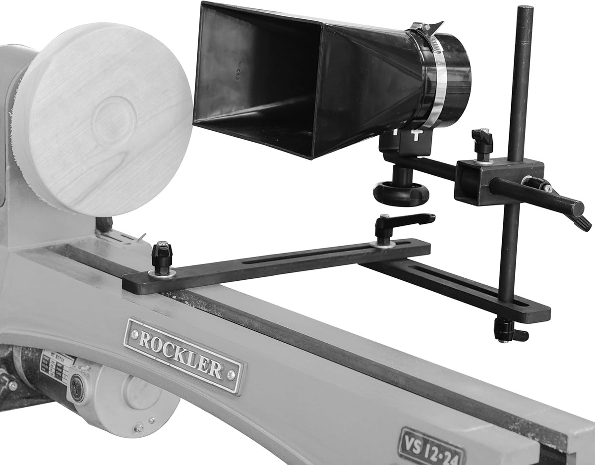 Woodturning Dust Hood Installed on Woodlathe for Effective Dust Extraction Collection, Wood lathe