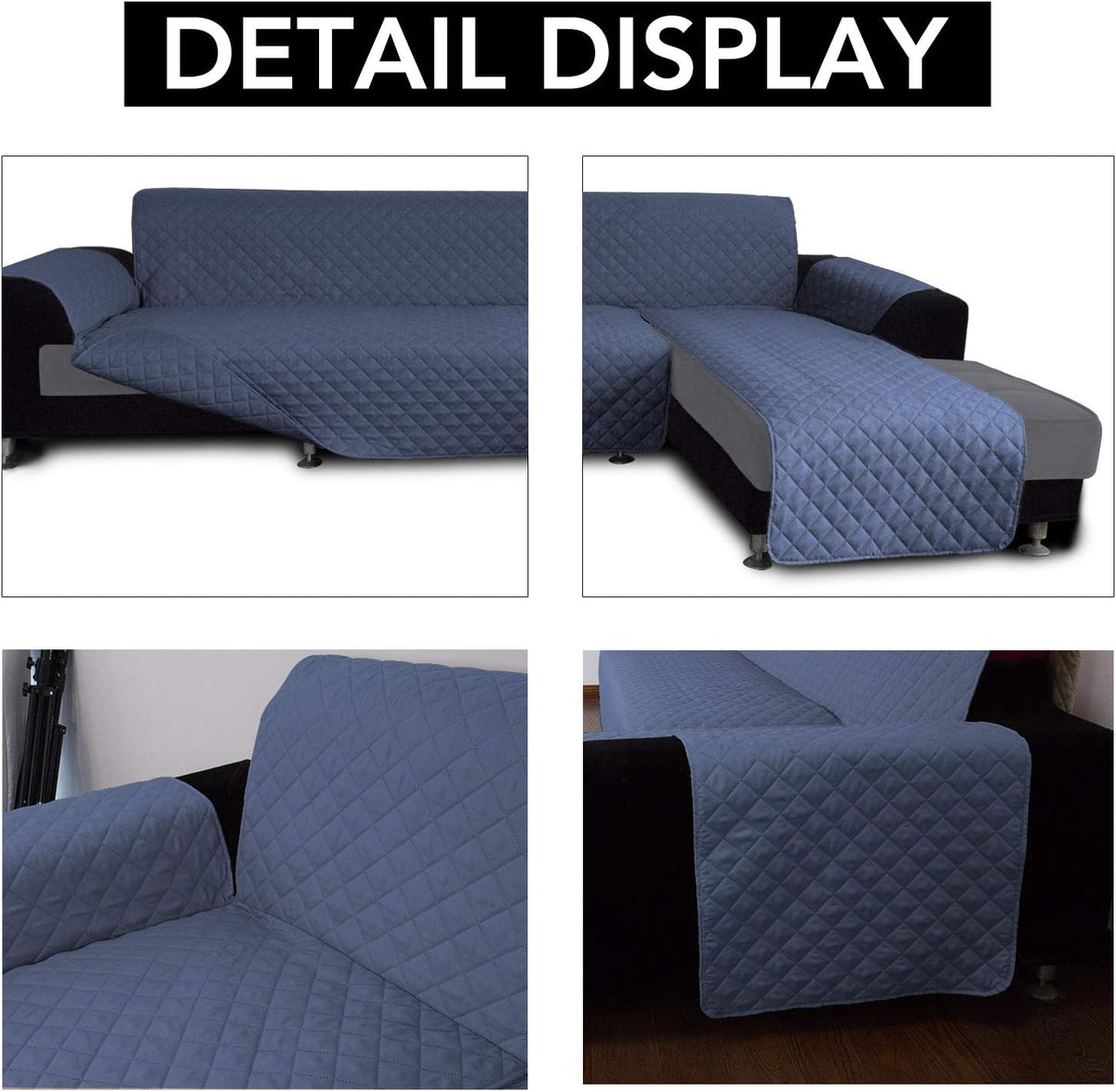 Easy-Going Sofa Slipcover L Shape Sofa Cover Sectional Couch Cover Furniture Protector Mat for Pets