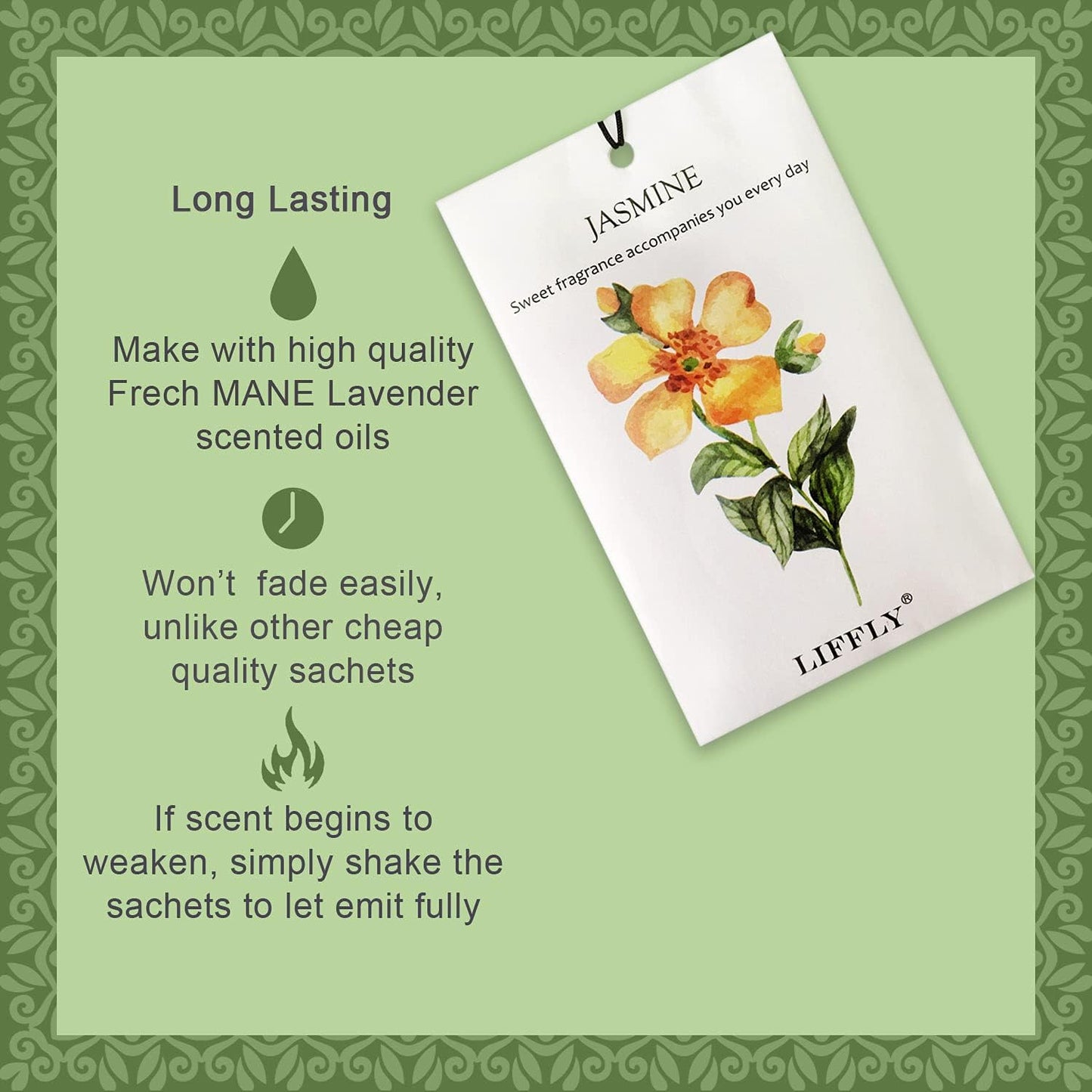 14 Packs Scented Sachets for Drawers and Closets Lavender, Rose, Jasmine, Ocean, Vanilla