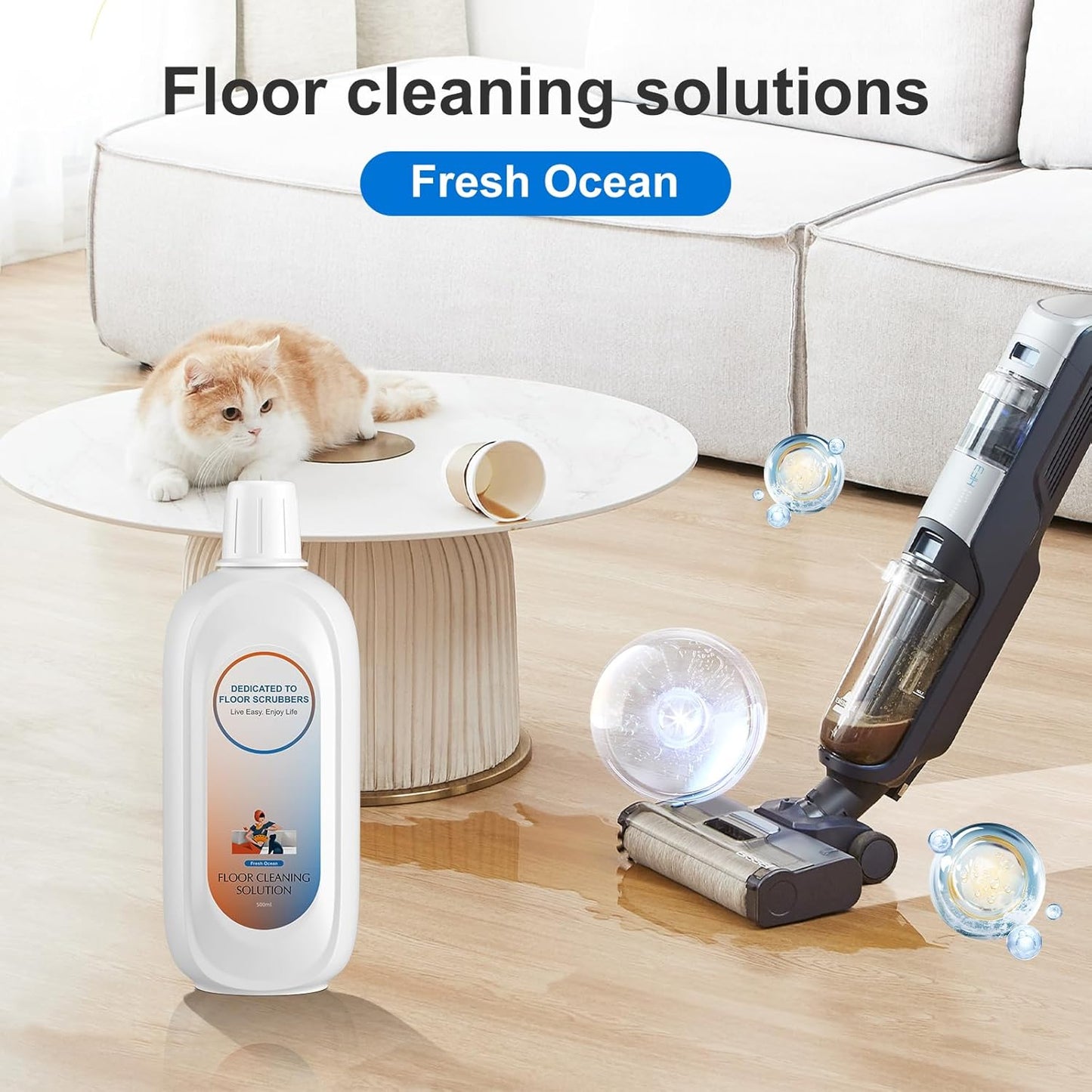 Floor Cleaning Solution Compatible With Tineco , Deep Cleans for Multiple Hard Floors, Suitable