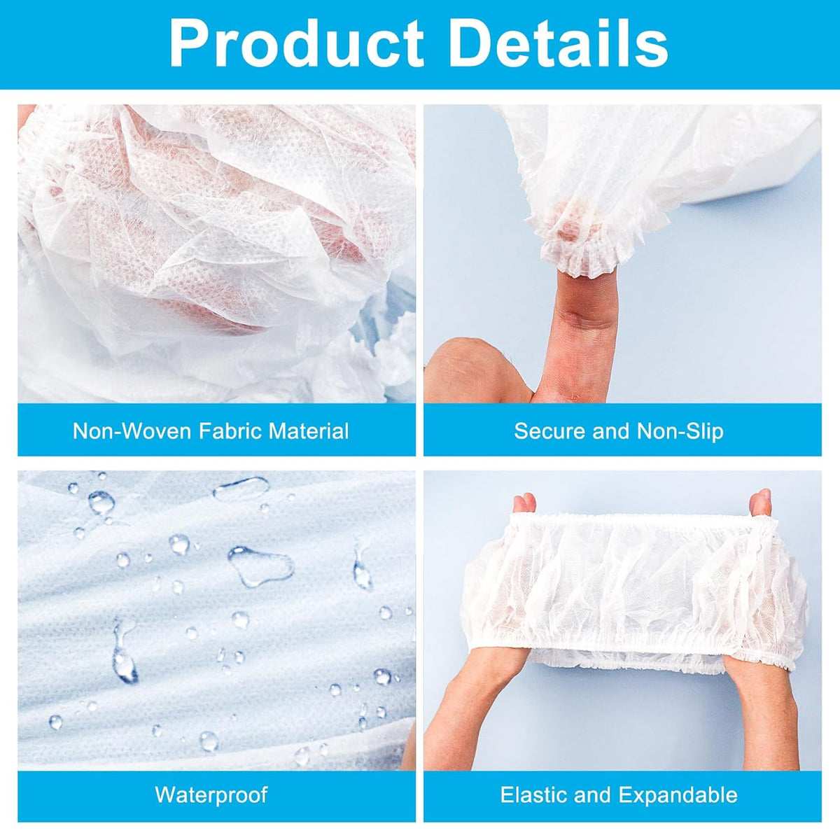 100 Pack Disposable Toilet Seat Cover Waterproof Non-Woven Fabric, Disposable Toilet Seat Covers