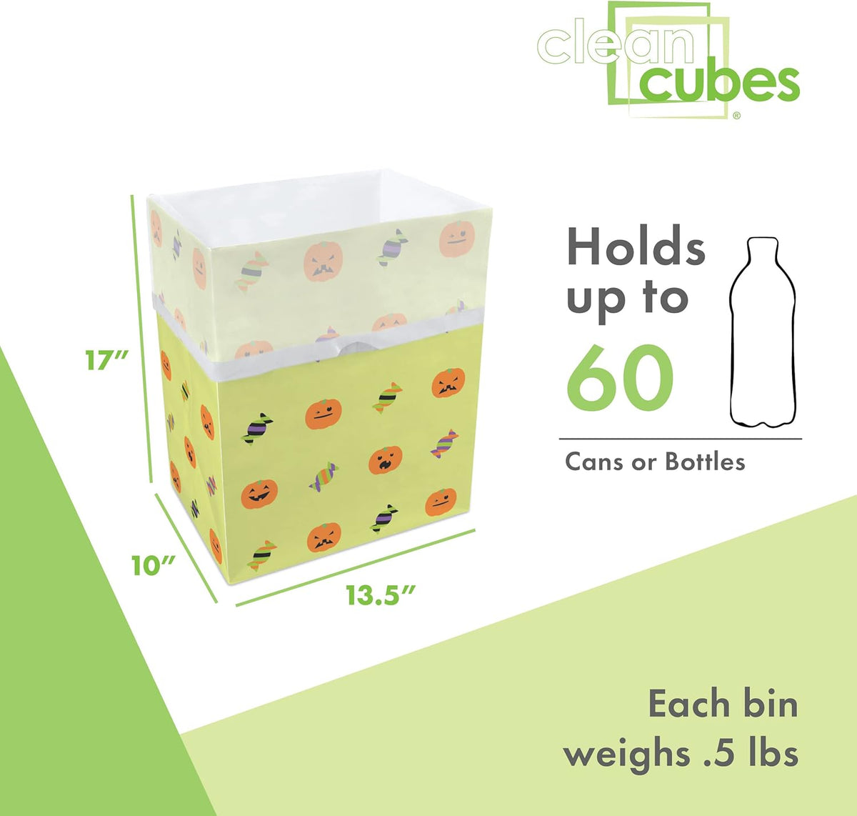 13 Gallon Disposable Pop-Up Trash Cans (3-Pack) with Fitted Bags – Foldable Garbage & Recycling