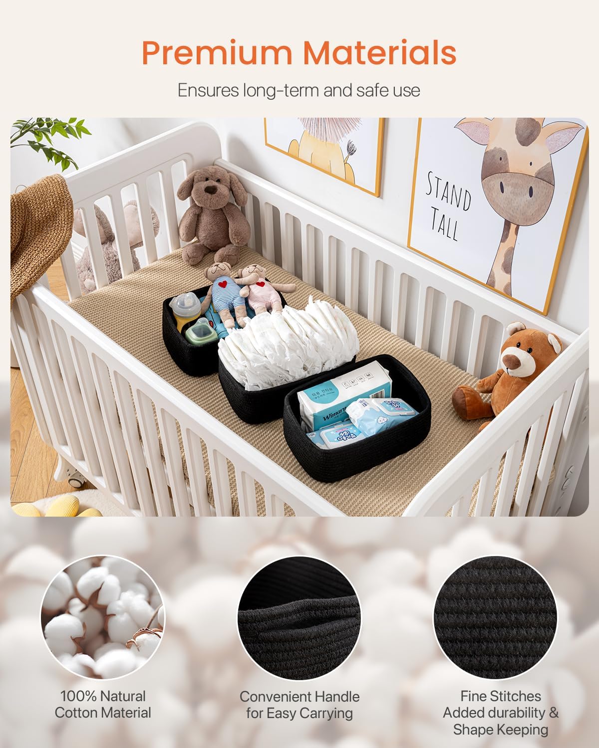 Small Woven Basket, 12 x 8 x 4.5 Inches, Storage Basket for Organizing, Cute Small Rope Shelf