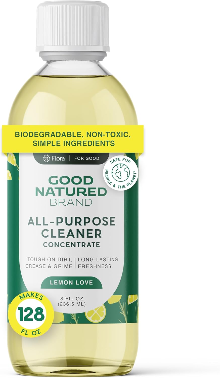 Good Natured Brand All-Purpose Cleaner Concentrate | Multi-Surface Cleaner | Natural Lemon