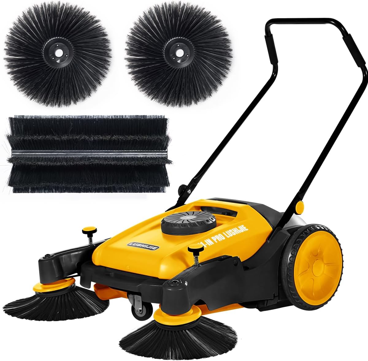 41" Industrial Walk-Behind Hand Push Floor Sweeper | Commercial 55L Large Capacity | 45000