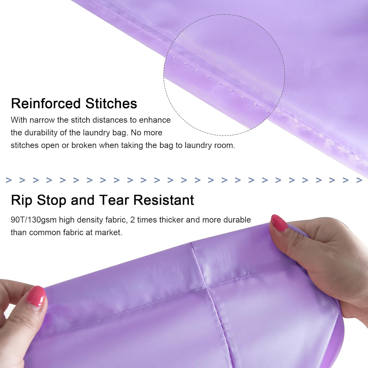 Polecasa Heavy Duty Large Laundry Bag with 130gsm Tear Resistant Fabric and Handles, Easy to Carry