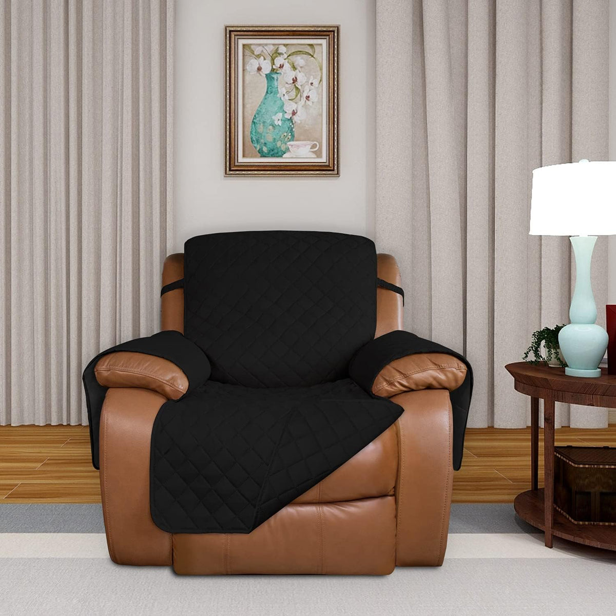 PureFit Reversible Quilted Oversized Recliner Sofa Cover, Water Resistant Furniture Protector