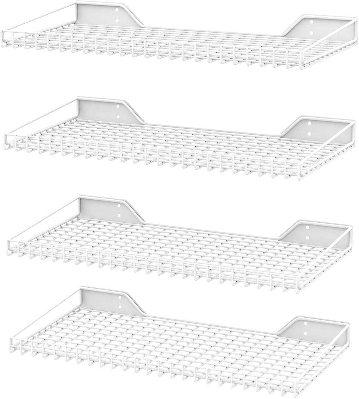 Ultrawall Wall Mounted Storage Shelf for Garage, 4 Pack Metal Shelf Rack, Heavy-Duty Wall Organizer