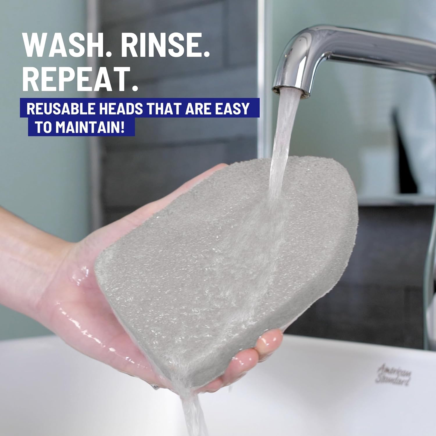 Replacement Scrubber Refill for Moku Home Extendable Tub Tile Shower Brush for Cleaning Non-Scratch