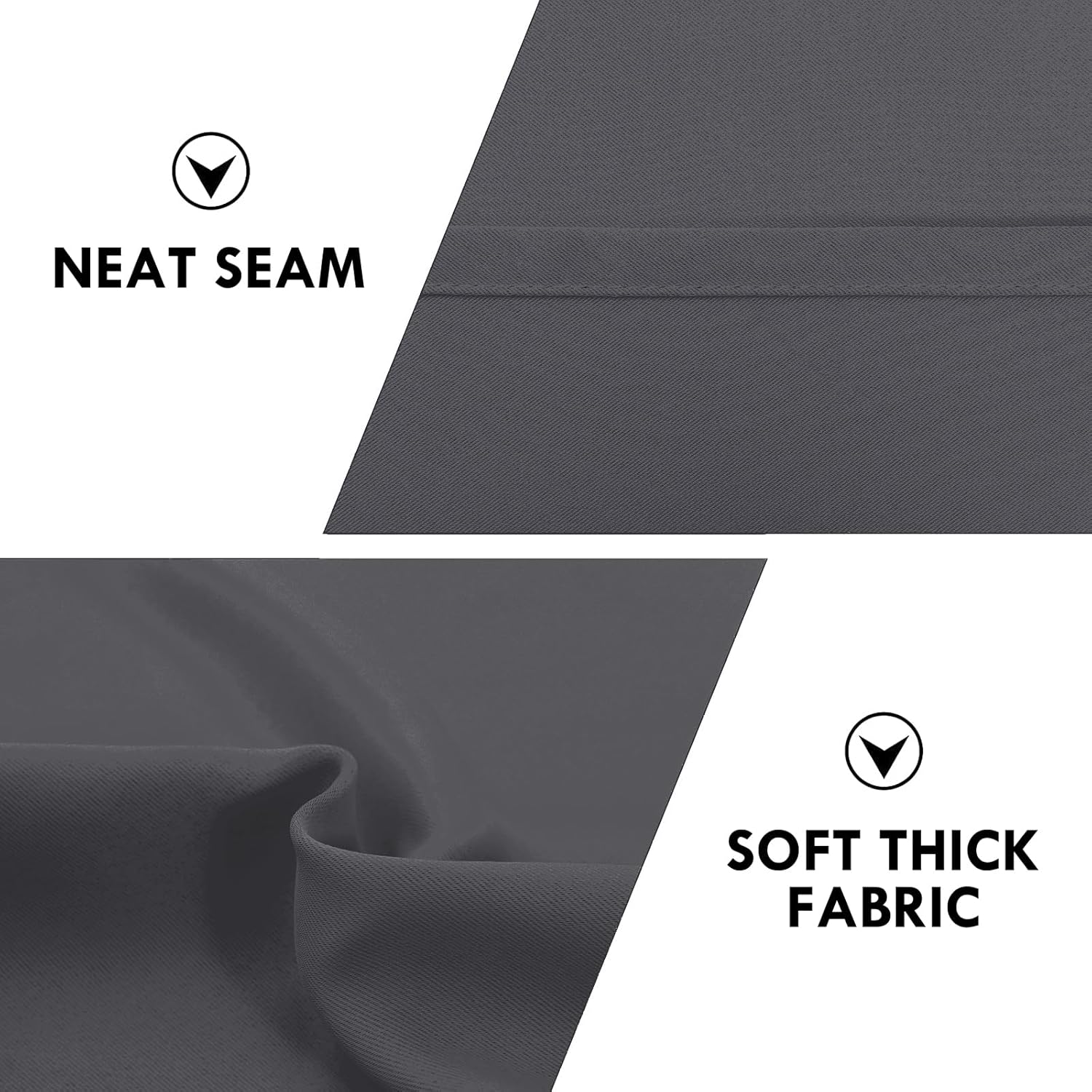 DWCN Bedroom Blackout Curtains 70 x 84 Inches Length 2 Panels Set, Solid Thermal Insulated Energy