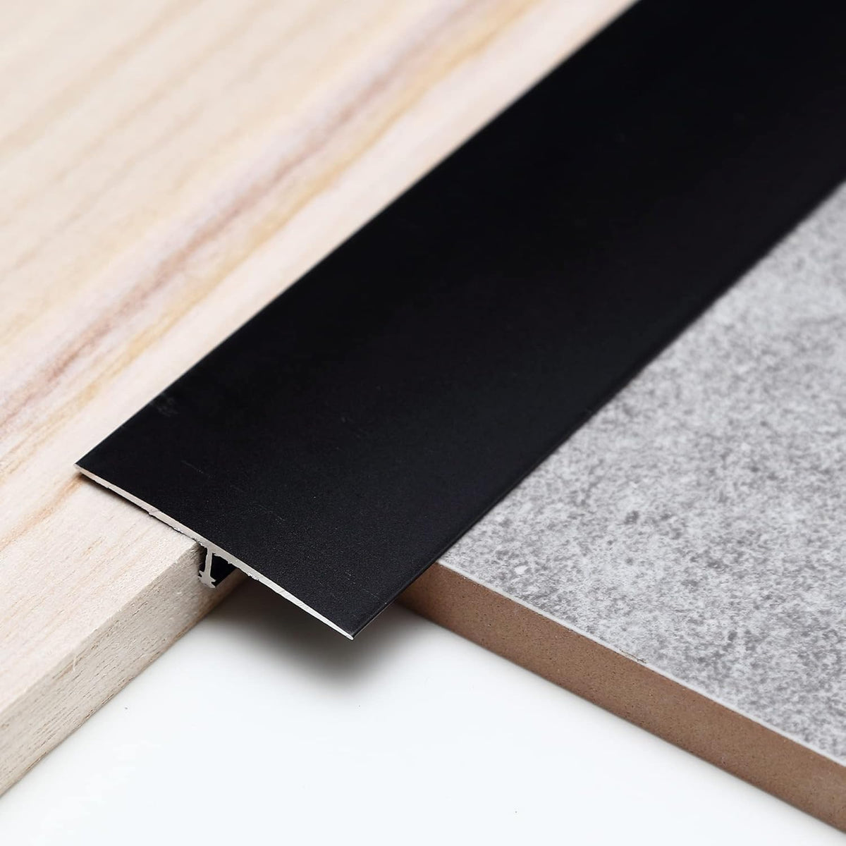 3Pcs Aluminum T Molding Trim & Floor Transition Strips, Flat Divider Strip for Door Threshold and