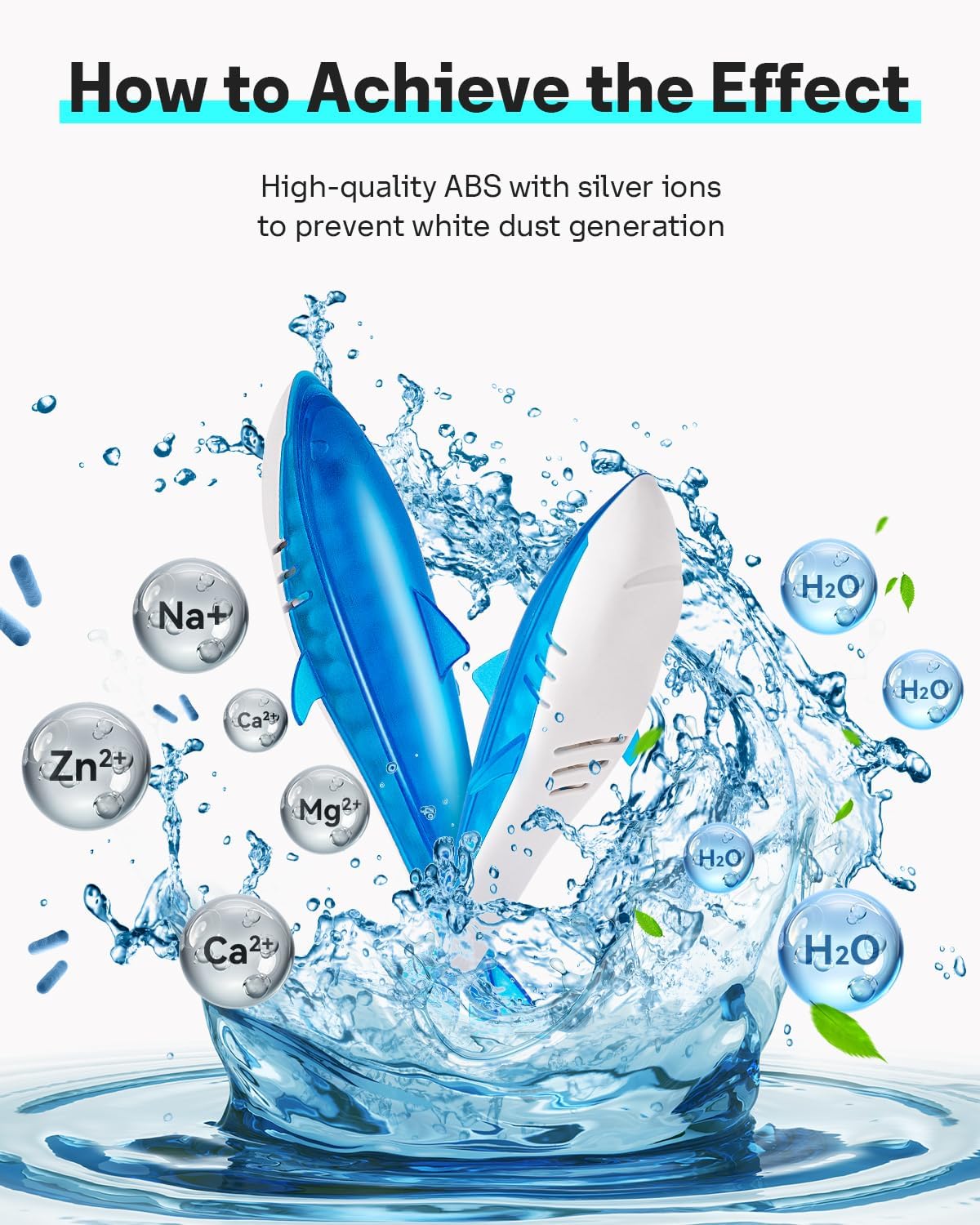 Leemone Humidifier Cleaner Shark, Demineralization Float Shark Compatible with All Humidifier and
