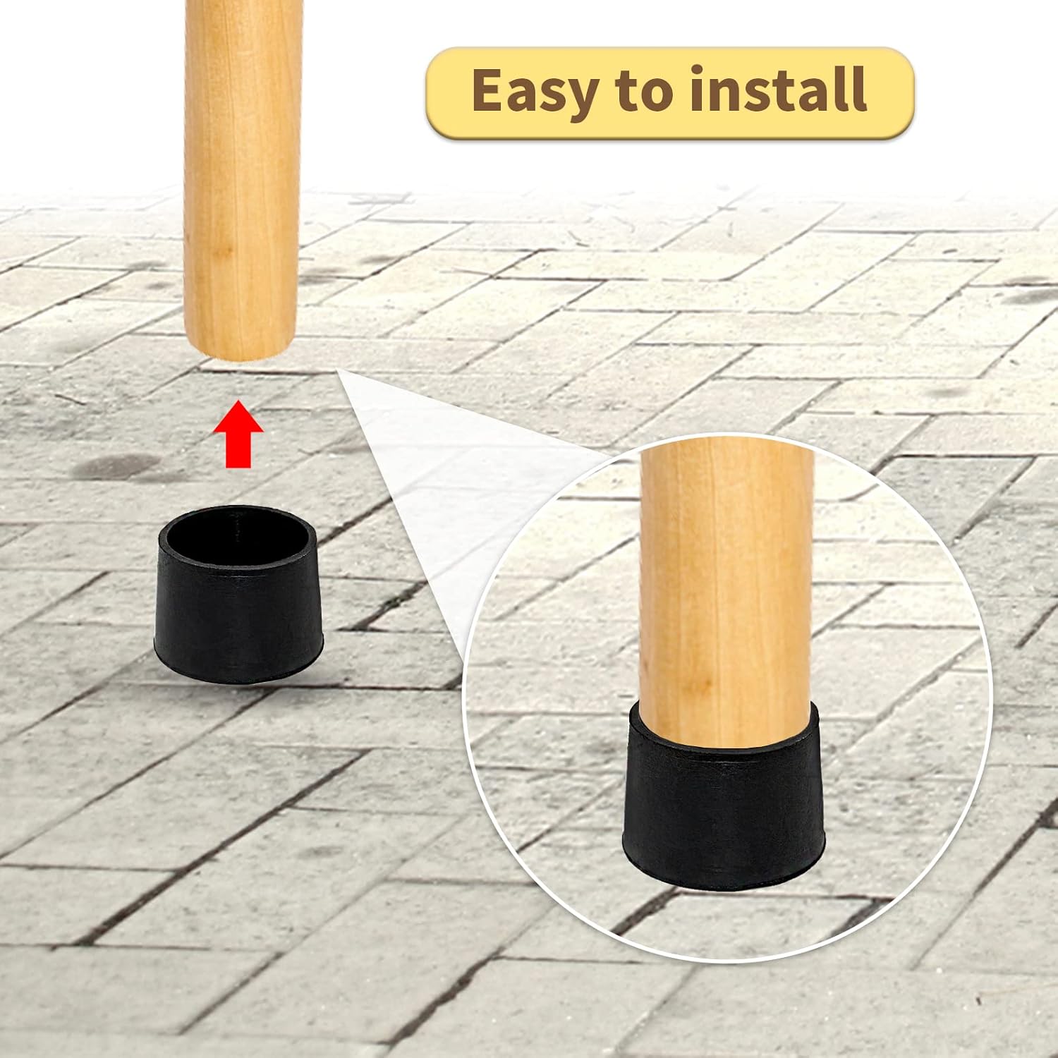 Flyshop Furniture Table Covers Non-Slip Heavy Duty Rubber Leg Tips Chair Leg Caps Floor Protectors