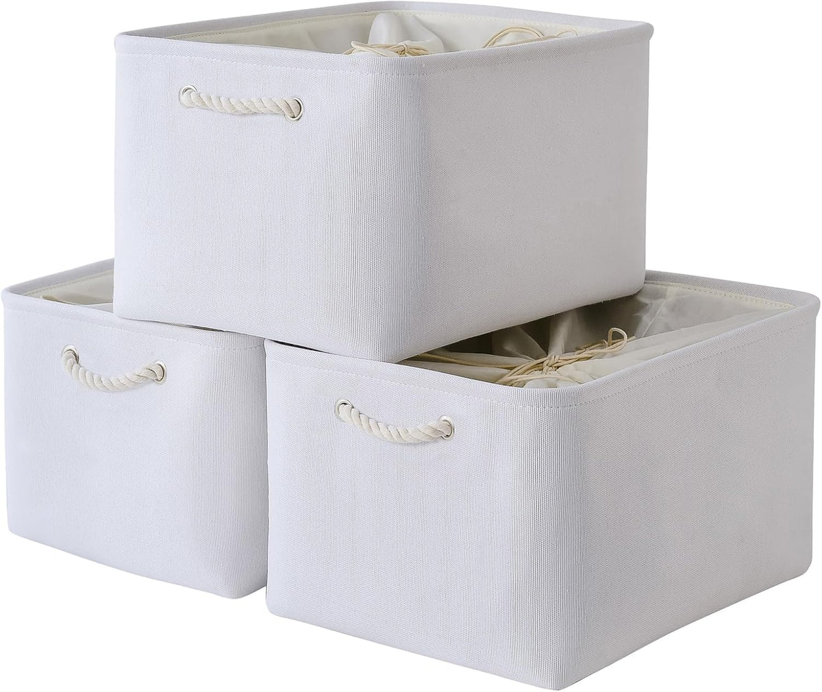 TheWarmHome Organization and Storage Basket for Shelves - Extra Jumbo 3 Pack 20.5x15.8x13.8 inch