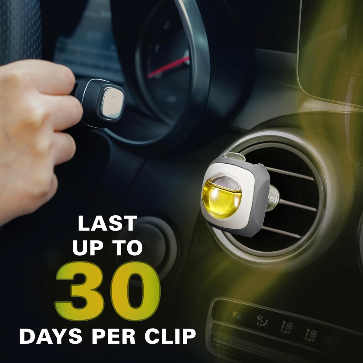 Air Jungles Serene Summer Scent Car Air Freshener Clip, 6 Vent Clips, 4ml Each, Long Lasting Air