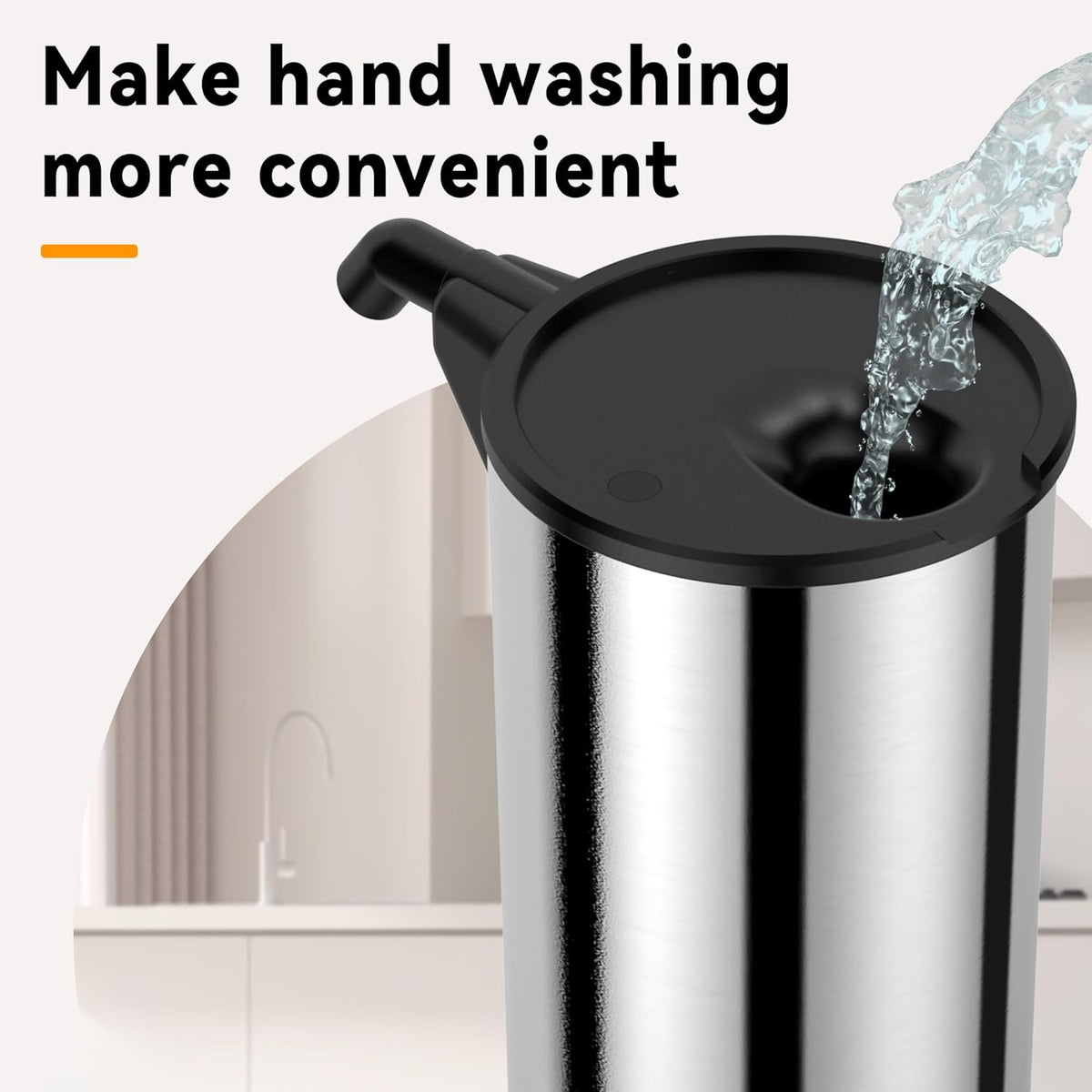 Automatic Soap Dispenser,Stainless Steel Material, Rechargeable Touchless Hand Sanitizer Pump,4
