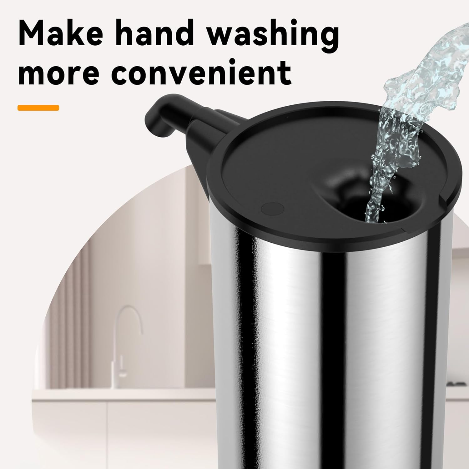 Automatic Soap Dispenser,Stainless Steel Material, Rechargeable Touchless Hand Sanitizer Pump,4